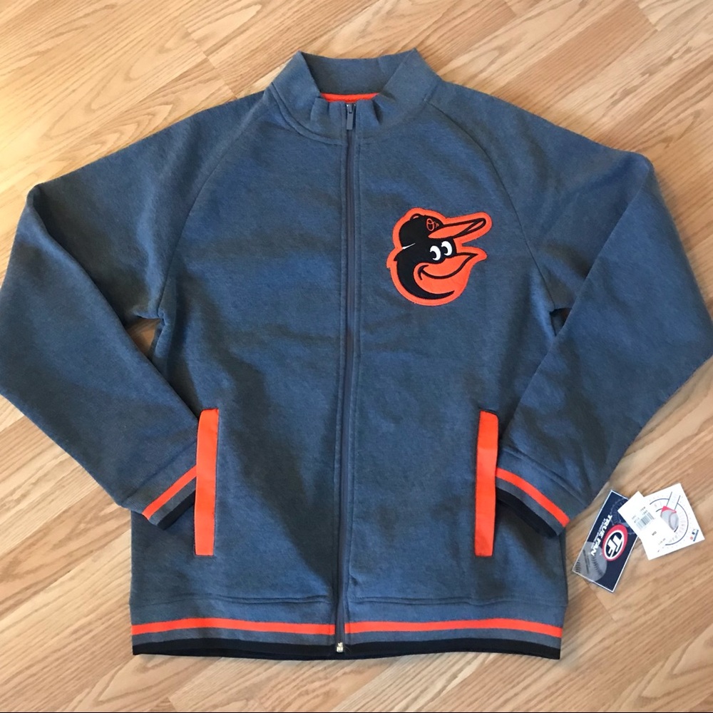 MLB Baltimore Orioles Men Bases Loaded Gray Jacket